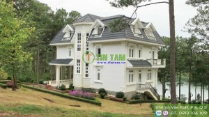 Giấy dán tường, rèm vải – Villa Sacom tại Đà Lạt tỉnh Lâm Đồng